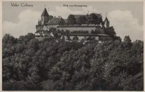 Coburg - Veste, Blick vom Herzogsweg - ca. 1955