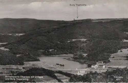 Rurtalsperre Schwammenauel - Obersee mit Burg - ca. 1955