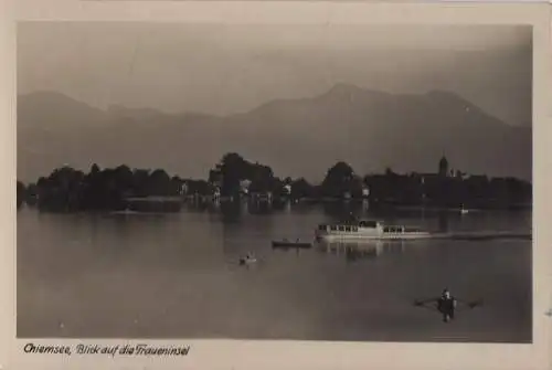 Chiemsee - Blick auf Fraueninsel - 1957