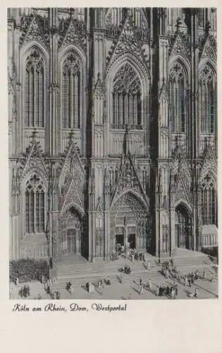 Köln - Dom, Westportal - ca. 1960