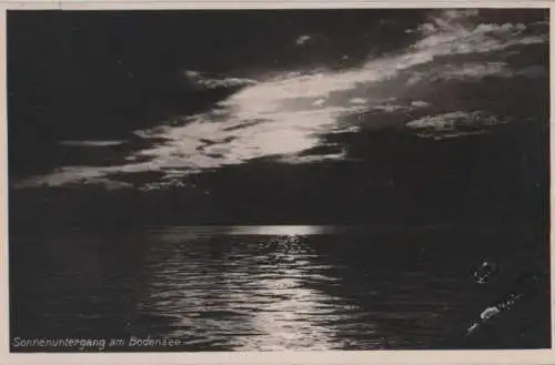 Bodensee - Sonnenuntergang - ca. 1955