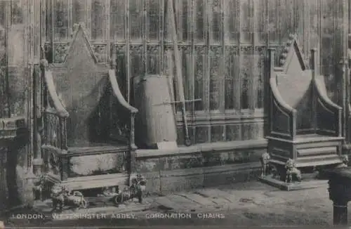 Großbritannien - Großbritannien - London - Westminster Abbey, Coronation Chairs - ca. 1955