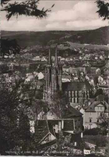 Marburg - Blick auf die Elisabeth-Kirche - 1962