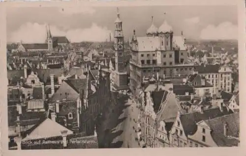 Augsburg - Rathaus und Perlachturm - ca. 1955