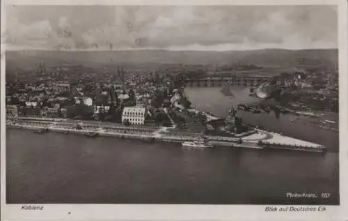 Koblenz - Blick auf Deutsches Eck - 1932