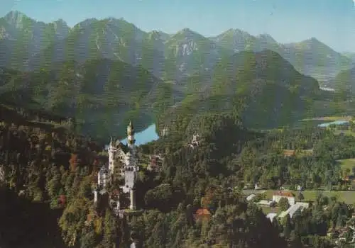 Schwangau Neuschwanstein - mit Tiroler Alpen - 1984