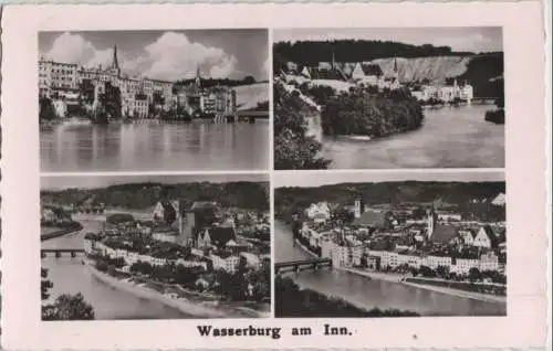 Wasserburg am Inn - 4 Teilbilder - ca. 1960