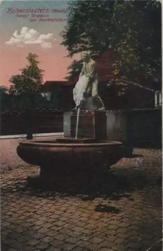 Kaiserslautern - Neuer Brunnen am Marktplatz - 1919