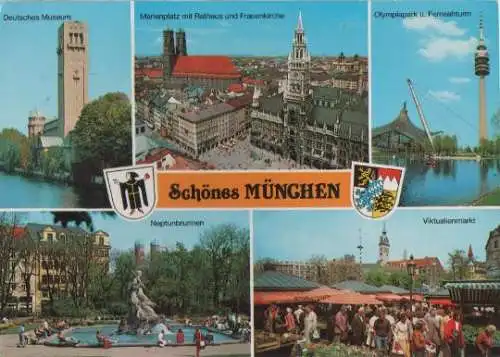 München u.a. Marienplatz mit Rathaus - 1989