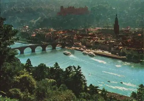 Heidelberg - Blick vom Philosophenweg - ca. 1975