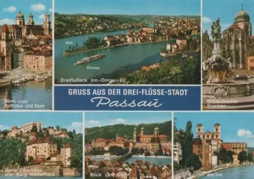 Regensburg - u.a. Blick zum Rathaus und Dom - ca. 1980