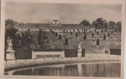 Potsdam - Schloß Sanssouci mit den Terrassen - ca. 1950