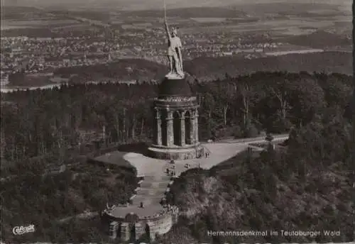 Hermannsdenkmal bei Hiddesen - Luftbild - 1962