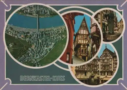 Bernkastel-Kues - u.a. Stadtzentrum aus der Luft - 1977