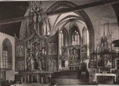 Creglingen - Innenasicht der Herrgottskirche - ca. 1960