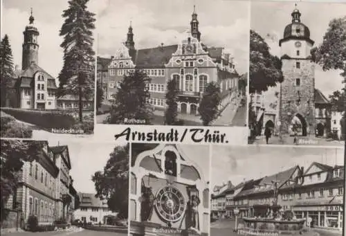 Arnstadt - u.a. Rathausuhr - 1971