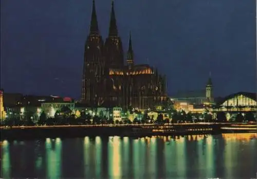 Köln - Dom in Festbeleuchtung - ca. 1980