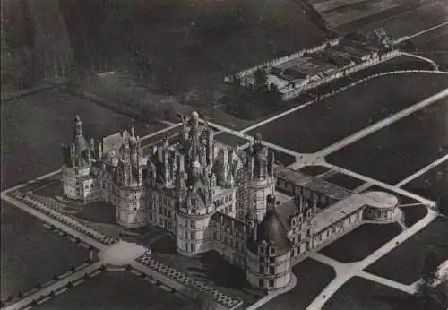 Frankreich - Frankreich - Chambord - Le Chateau, vue aerienne - ca. 1965