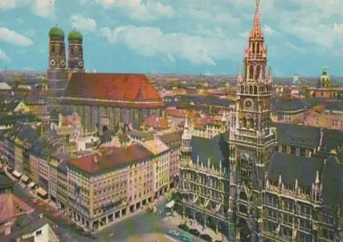 München - Rathaus u. Frauenkirche - ca. 1975