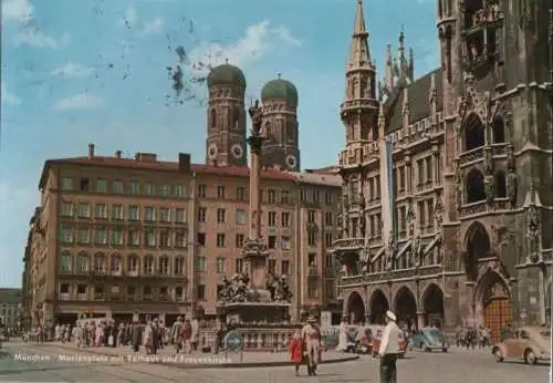 München - Marienplatz mit Dom - 1960