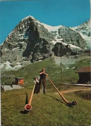 Schweiz - Schweiz - Kleine Scheidegg - Alphornbläser - 1976