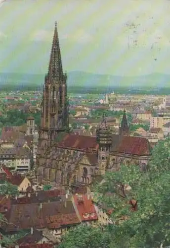 Freiburg - Münster vom Schloßberg - 1957