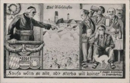 Bad Wörishofen - Saufa wolla se alle - ca. 1960