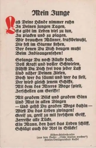 Gedicht Mein Junge