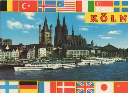 Köln - Rheinufer mit Dom