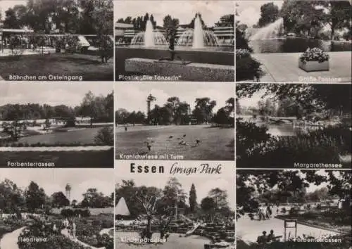 Essen - Gruga-Park, u.a. Große Fontäne - 1971