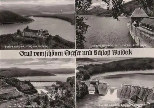 Edersee - und Waldeck - u.a. Schloß - ca. 1955