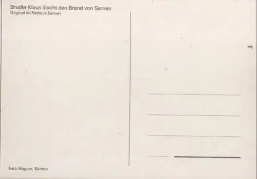 Bruder Klaus Brand von Sarnen