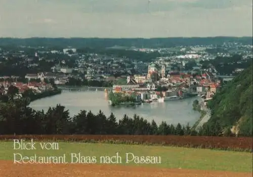 Passau - Blick vom Restaurant Blaas - ca. 1980