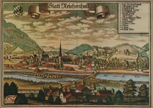 Bad Reichenhall - nach Kupferstich von Wening - ca. 1990