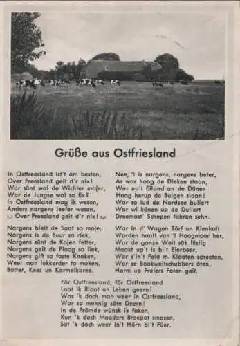 Ostfriesland - mit Dialekt-Gedicht - 1961