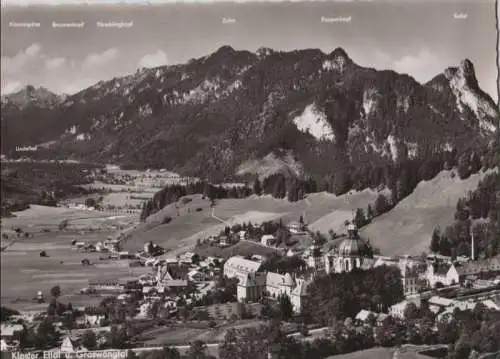 Kloster Ettal - mit Ammergauer Alpen - 1959