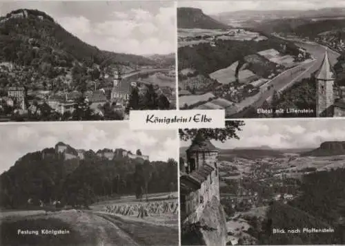 Königstein - u.a. Elbtal mit Lilienstein - 1972