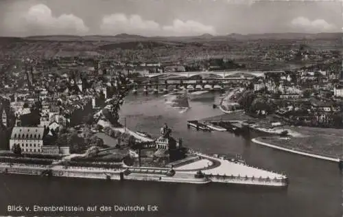 Koblenz - Deutsches Eck von Ehrenbreitstein - 1956