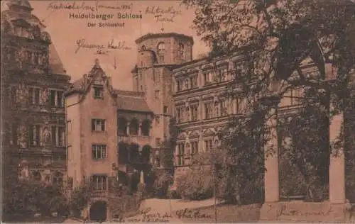 Heidelberg - Schloss, Schlosshof - ca. 1930