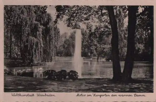 Wiesbaden - Kurgarten am warmen Damm - ca. 1950