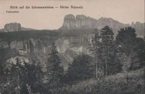 Sächsische Schweiz - Blick auf die Schrammsteine - ca. 1935