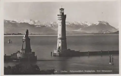 Lindau - Hafenausfahrt - ca. 1955