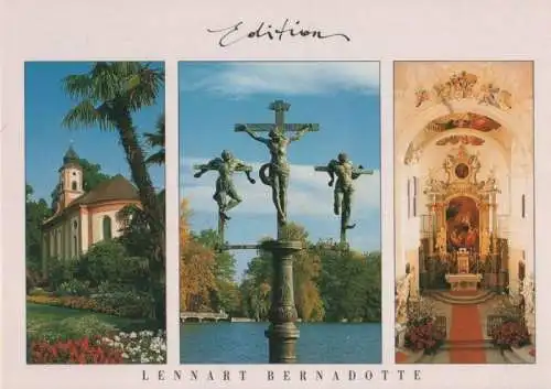 Mainau - Schwedenkreuz und Kirche - ca. 1985