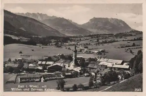 Reit im Winkl - mit Wilden und Zahmen Kaiser - ca. 1955