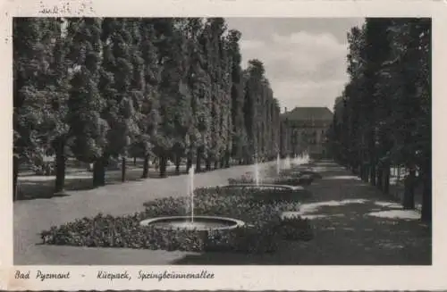 Bad Pyrmont - Kurpark, Springbrunnenallee - 1955