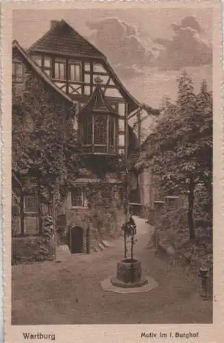 Eisenach - Wartburg, Motiv im 1. Burghof - ca. 1935