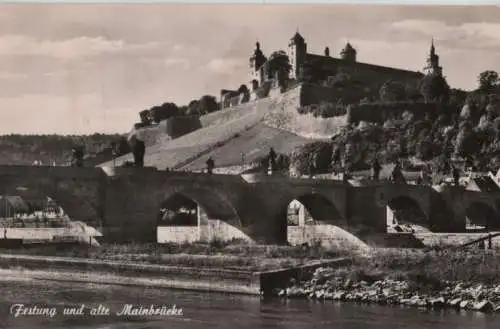 Würzburg - Festung und alte Mainbrücke - 1961