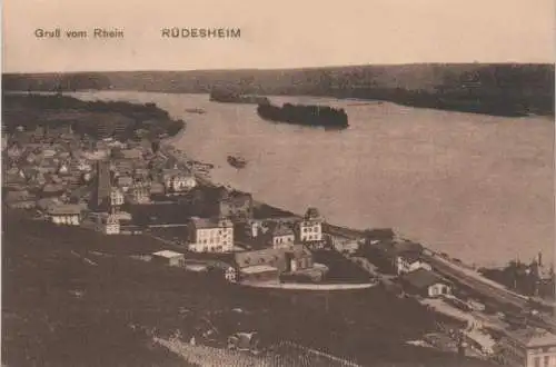 Gruß vom Rhein - Rüdesheim - ca. 1935