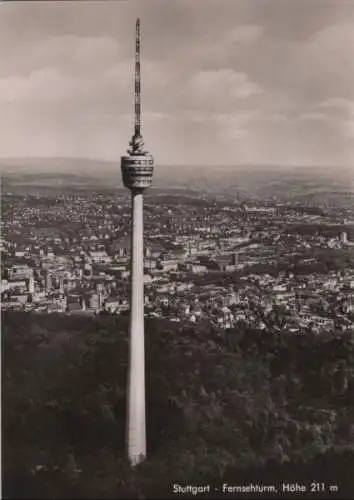 Stuttgart - Fernsehturm, Luftbild - ca. 1965