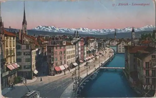 Schweiz - Schweiz - Zürich - Limmatquai - ca. 1920